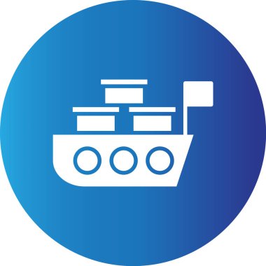 Web Kullanımı için Gemi Simgesi Basit Vektör Simgesi