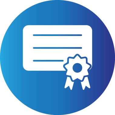 Web kullanımı için Sertifika Basit Vektör Simgesi