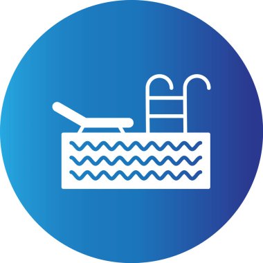 Web kullanımı için Yüzme Havuzu Basit Vektör Simgesi