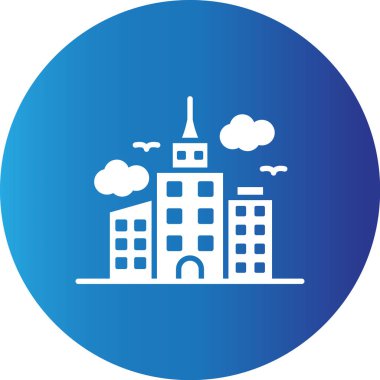 Web Kullanımı için Şehir Basit Vektör Simgesi