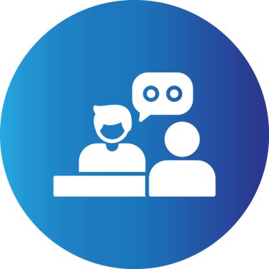 Web kullanımı için Basit Vektör Simgesi Röportajı