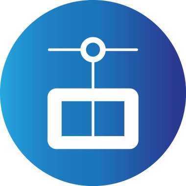 Web kullanımı için Kablo Araba Basit Vektör Simgesi