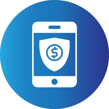 Web kullanımı için Mobil Güvenlik Basit Vektör Simgesi