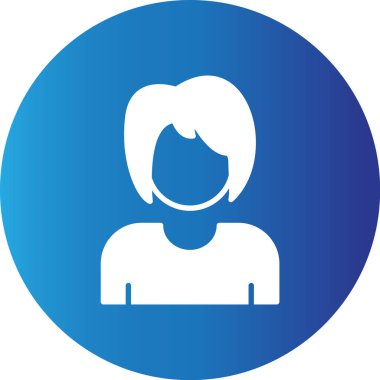 Web Kullanımı için Kadın Basit Vektör Simgesi