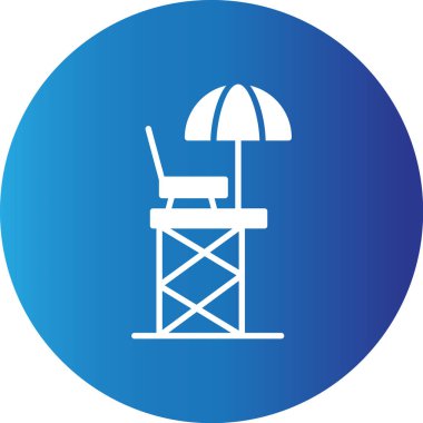 Web Kullanımı İçin Can Kurtarma Koltuğu Basit Vektör Simgesi