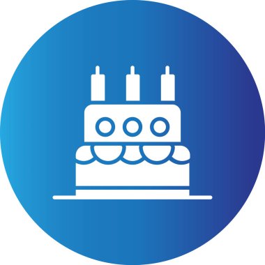 Web kullanımı için Doğumgünü Keki Basit Vektör Simgesi