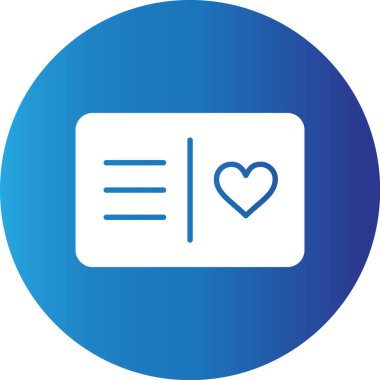 Web kullanımı için basit vektör simgesi kartpostalı