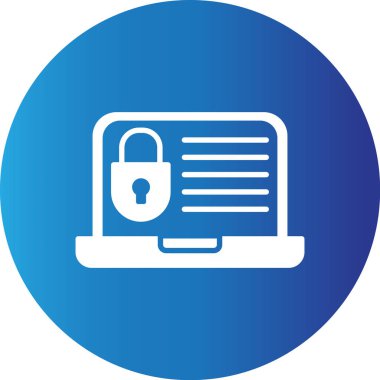 Web kullanımı için Laptop Güvenliği Basit Vektör Simgesi