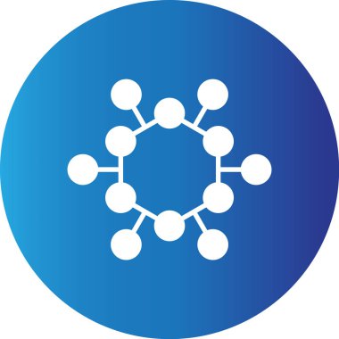 Web kullanımı için Atom Yapısı Basit Vektör Simgesi