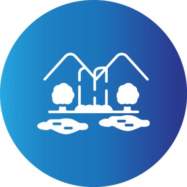 Web kullanımı için Şelale Basit Vektör Simgesi