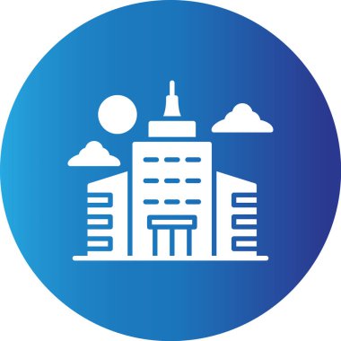 Web kullanımı için Şehir Manzarası Basit Vektör Simgesi