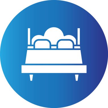 Web kullanımı için Otel Yatağı Basit Vektör Simgesi