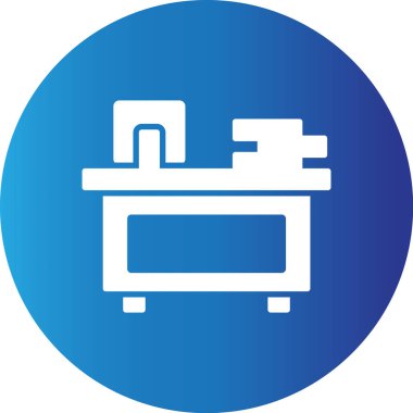 Web kullanımı için Ofis Masası Basit Vektör Simgesi
