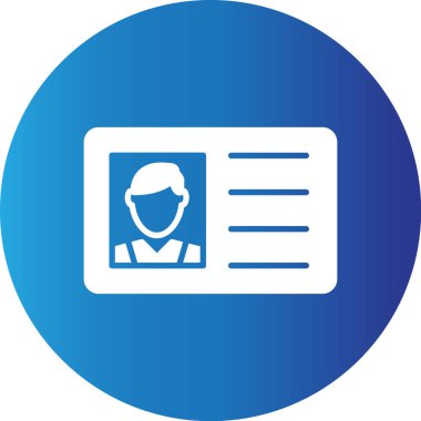 Web kullanımı için Sürücü Lisansı Basit Vektör Simgesi