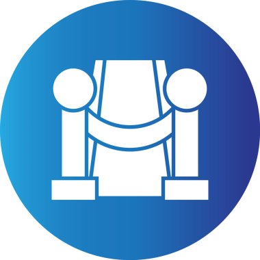 Web kullanımı için Kırmızı Halı Basit Vektör Simgesi