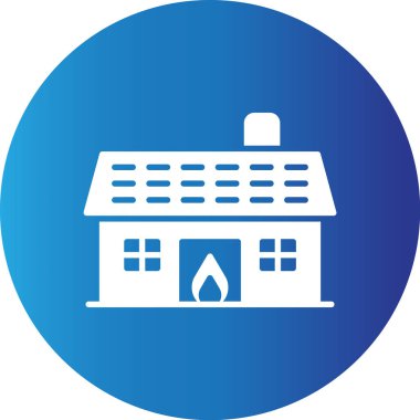Alevler Altındaki Ev Web Kullanımı için Basit Vektör Simgesi