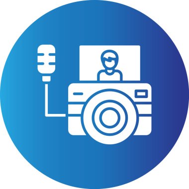 Web kullanımı için Vlog Basit Vektör Simgesi