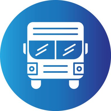 Web kullanımı için Okul Otobüsü Basit Vektör Simgesi