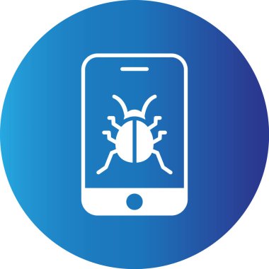 Web kullanımı için Mobil Virüs Basit Vektör Simgesi