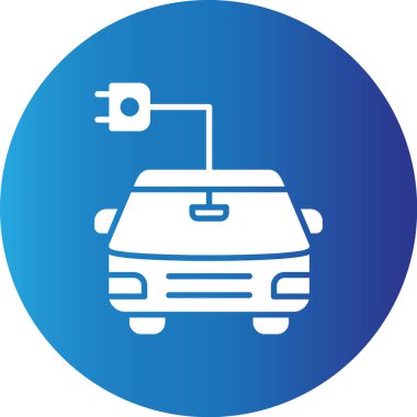 Web kullanımı için Elektrikli Araba Basit Vektör Simgesi