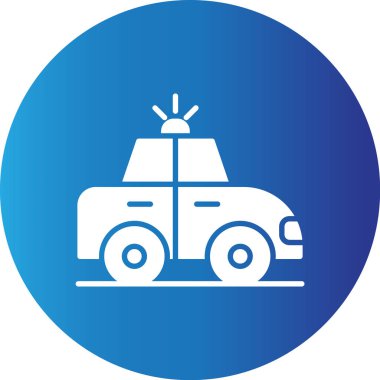 Web Kullanımı için Polis Arabası Basit Vektör Simgesi