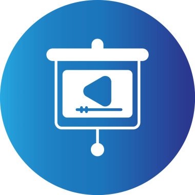 Web kullanımı için Video Sunumu Basit Vektör Simgesi