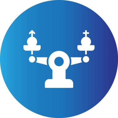 Web kullanımı için Cinsiyet Eşitliği Basit Vektör Simgesi