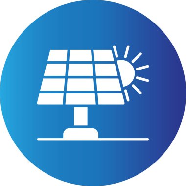 Web kullanımı için Güneş Paneli Basit Vektör Simgesi
