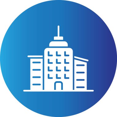 Web kullanımı için Ofis Binası Basit Vektör Simgesi