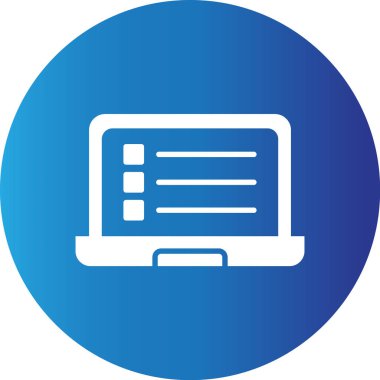 Web kullanımı için Laptop Basit Vektör Simgesi