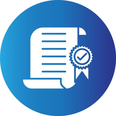 Web kullanımı için Sertifika Basit Vektör Simgesi