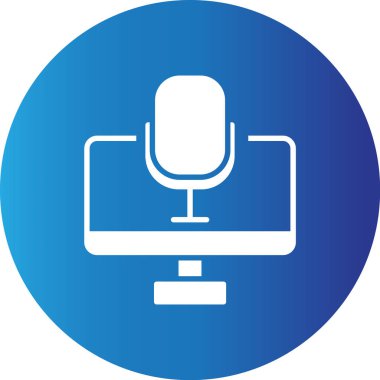 Web kullanımı için Mikrofon Basit Vektör Simgesi
