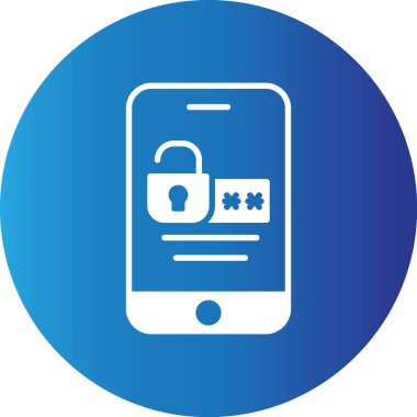 Web kullanımı için Mobil Vektör Simgesinin Kilidini Aç