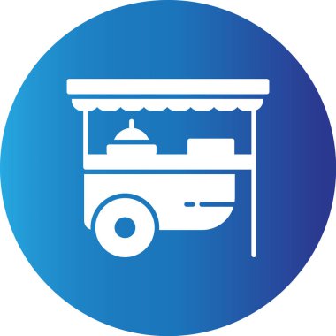 Web kullanımı için Gıda Arabası Basit Vektör Simgesi