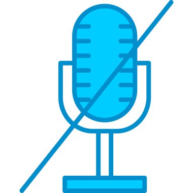 Web kullanımı için Mikrofon Dilsizi Basit Vektör Simgesi