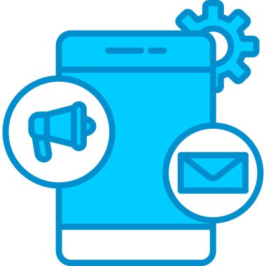 Web kullanımı için Mobil Pazarlama Basit Vektör Simgesi