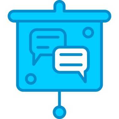Web kullanımı için Sohbet Sunumu Basit Vektör Simgesi