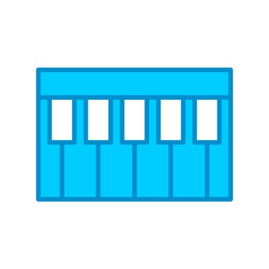 Web Kullanımı için Piyano Basit Vektör Simgesi