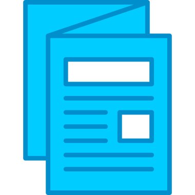 Web Kullanımı için Basit Vektör Simgesi Broşürü