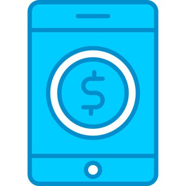 Web kullanımı için Mobil Para Basit Vektör Simgesi