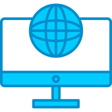 Web kullanımı için Lcd Globe Basit Vektör Simgesi