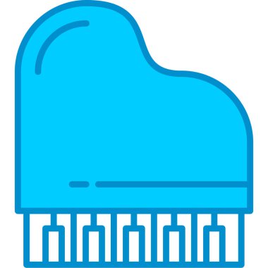 Web Kullanımı için Piyano Basit Vektör Simgesi