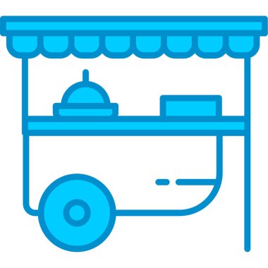 Web kullanımı için Gıda Arabası Basit Vektör Simgesi