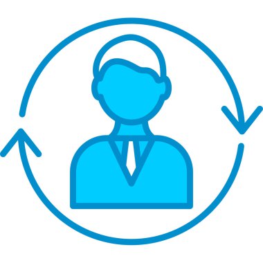 Web kullanımı için Ziyaretçi Basit Vektör Simgesini Döndür