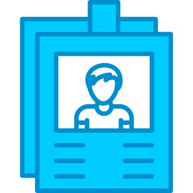 Web kullanımı için Personel Kartı Basit Vektör Simgesi