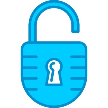 Web kullanımı için basit asma kilit vektör simgesi