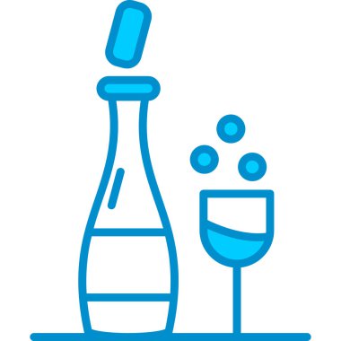 şarap şişesi simgesi düz stil