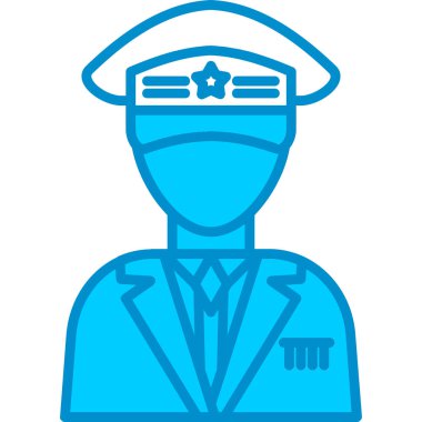 Web kullanımı için Kaptan Basit Vektör Simgesi