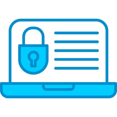 Web kullanımı için Laptop Güvenliği Basit Vektör Simgesi