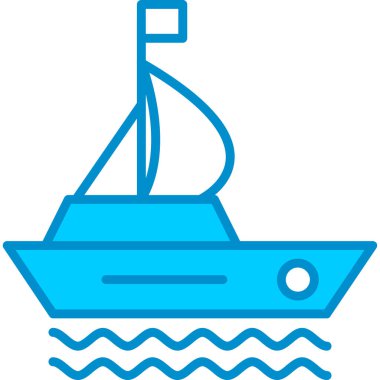 Web Kullanımı için Tekne Basit Vektör Simgesi